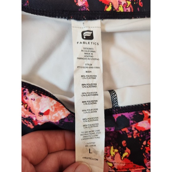 Fabletics Women's Salar Floral Print Leggings Size L - Picture 3 of 6